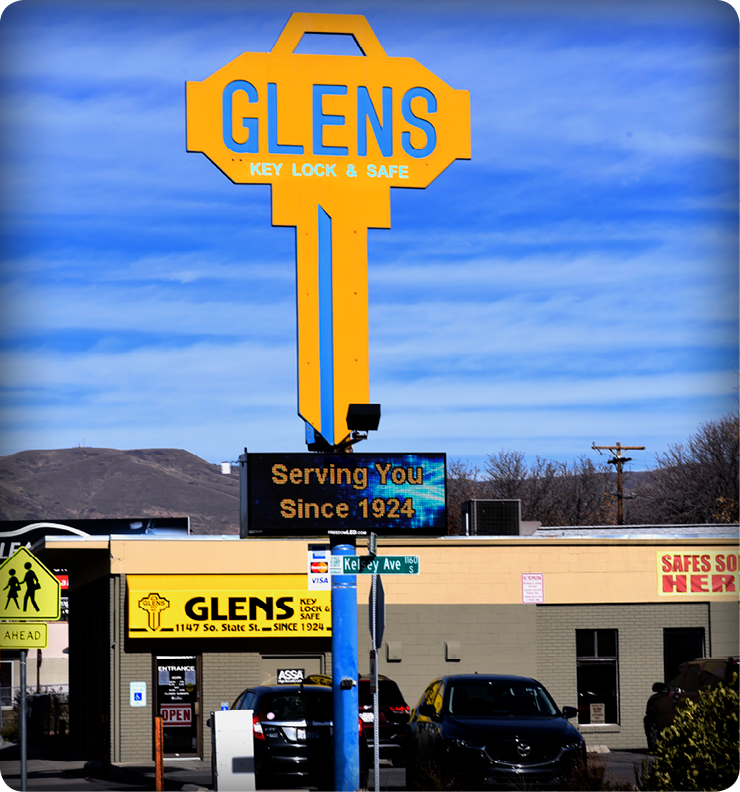 Salt Lake City: Glens Key Lock & Safe Sign